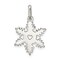Sterling Silver Snowflake Charm Pendant Winter Jewelry 22mm x 15mm